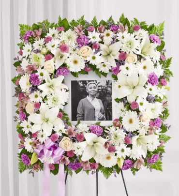 Sentimental Solace Wreath&trade; - Lavender &amp; White