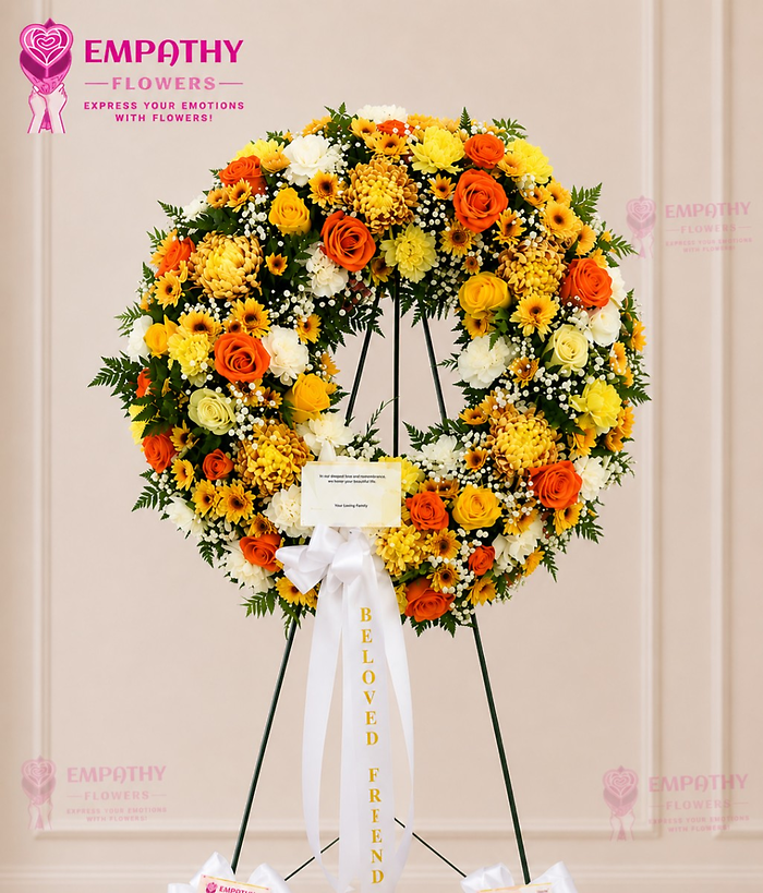 Sunset Remembrance Wreath Standing Spray