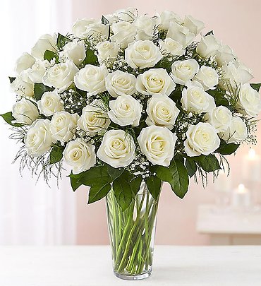 Ultimate Elegance &trade;Premium Long Stem White Roses