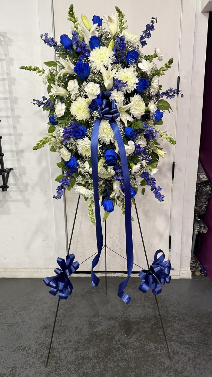 Blue Roses Standing Spray