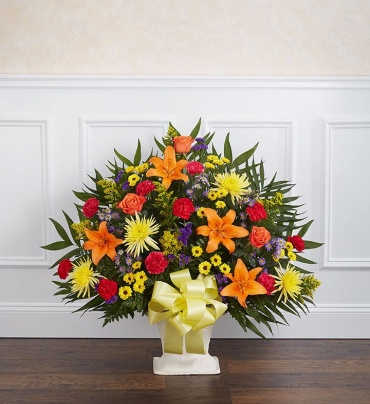 Heartfelt Tribute&trade; Floor Basket- Bright