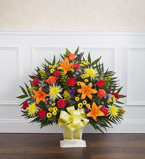 Heartfelt Tribute&trade; Floor Basket- Bright