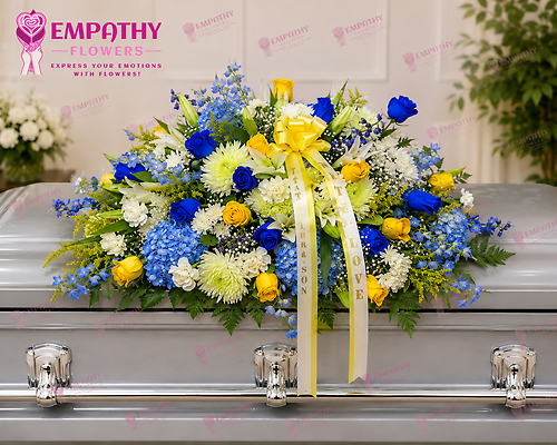 Angels in the Sun Funeral Casket Flowers