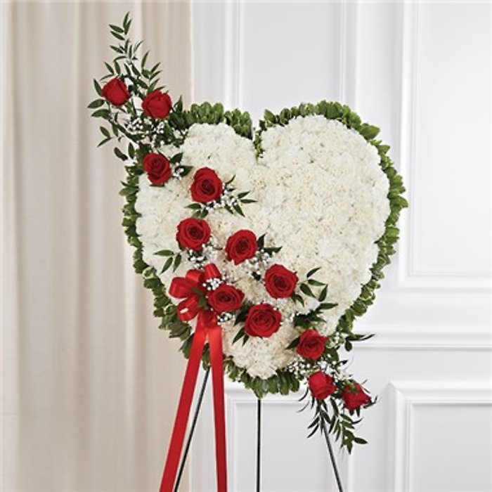 Always In My Heart™ Floral Heart- Red & White