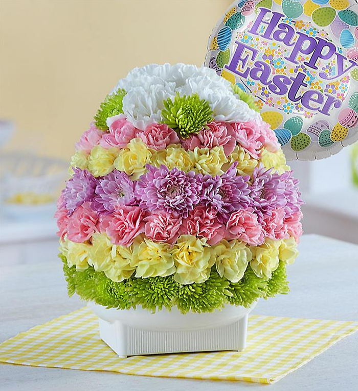 Easter Egg of Blooms – 3D Easter Flower Arrangement
