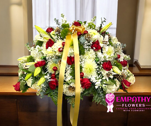 Christmas Remembrance Casket Spray