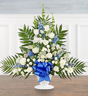 Tranquility Floor Basket&trade; - Blue &amp; White