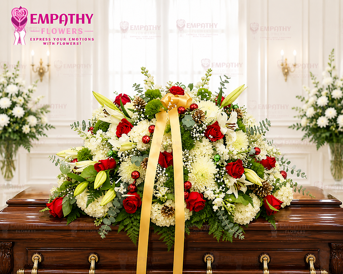 Christmas Remembrance Casket Spray