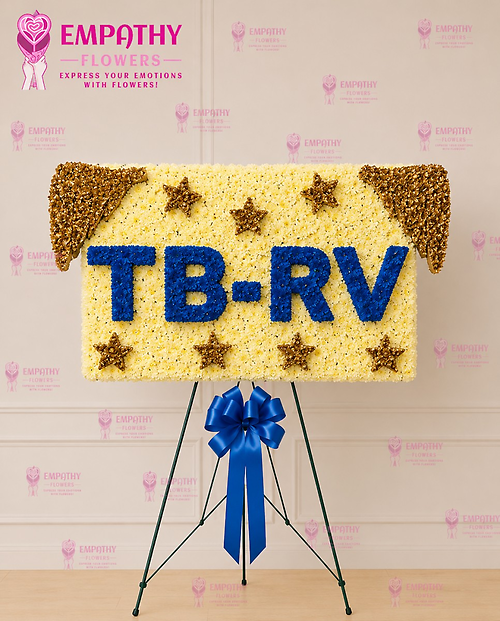 Custom Angel Wings Nameplate Standing Spray
