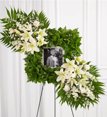 Cherished Remembrance&trade; Wreath - All White
