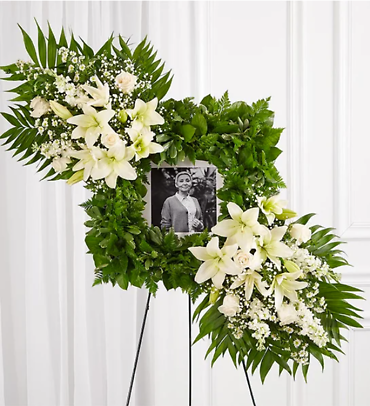 Cherished Remembrance&trade; Wreath - All White