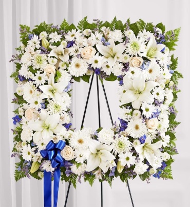 Sentimental Solace Wreath&trade; - Blue &amp; White