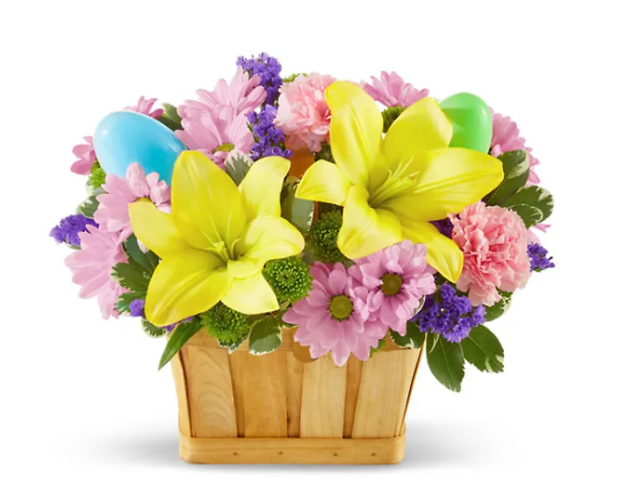 Easter Egg Floral Basket