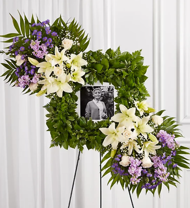 Cherished Remembrance&trade; Wreath - Lavender &amp; White
