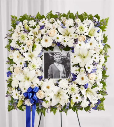 Sentimental Solace Wreath&trade; - Blue &amp; White