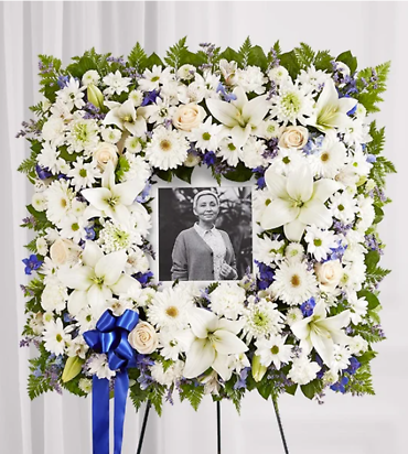 Sentimental Solace Wreath&trade; - Blue &amp; White