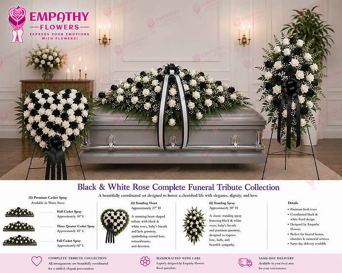 Black & White Funeral Tribute Collection