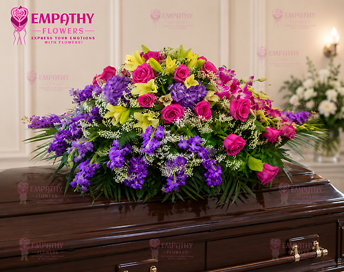 Pretty in Purple Casket Spray