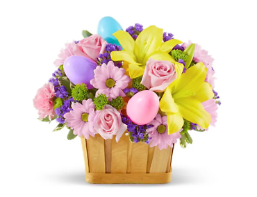 Easter Egg Floral Basket