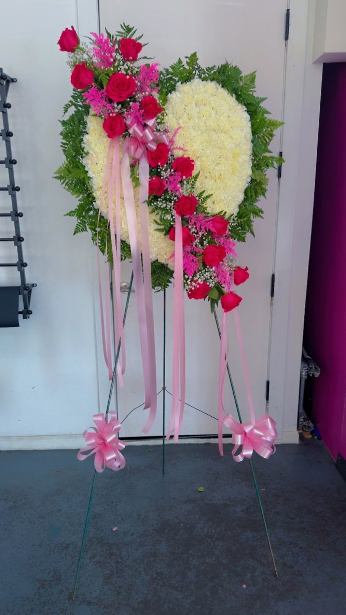 Pink and White Broken Heart