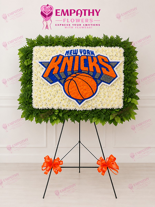 New York Knicks 3D Funeral Flower Tribute Board