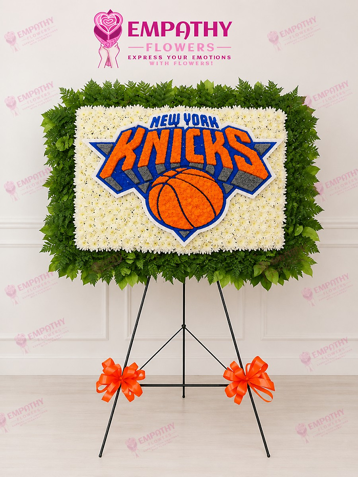 New York Knicks 3D Funeral Flower Tribute Board
